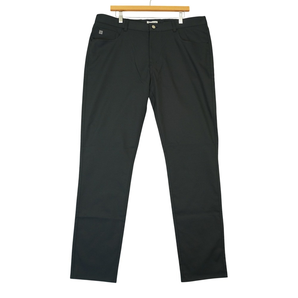 Peter Millar Pants Men 38x34 Black Crown Sport Performance 5-Pocket EB66 Golf